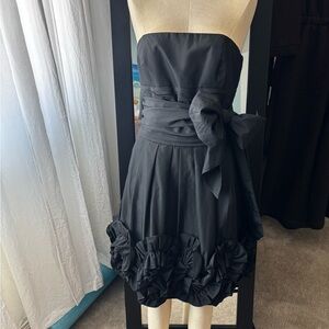 Night Way Collections Black Strapless Dress with Bow